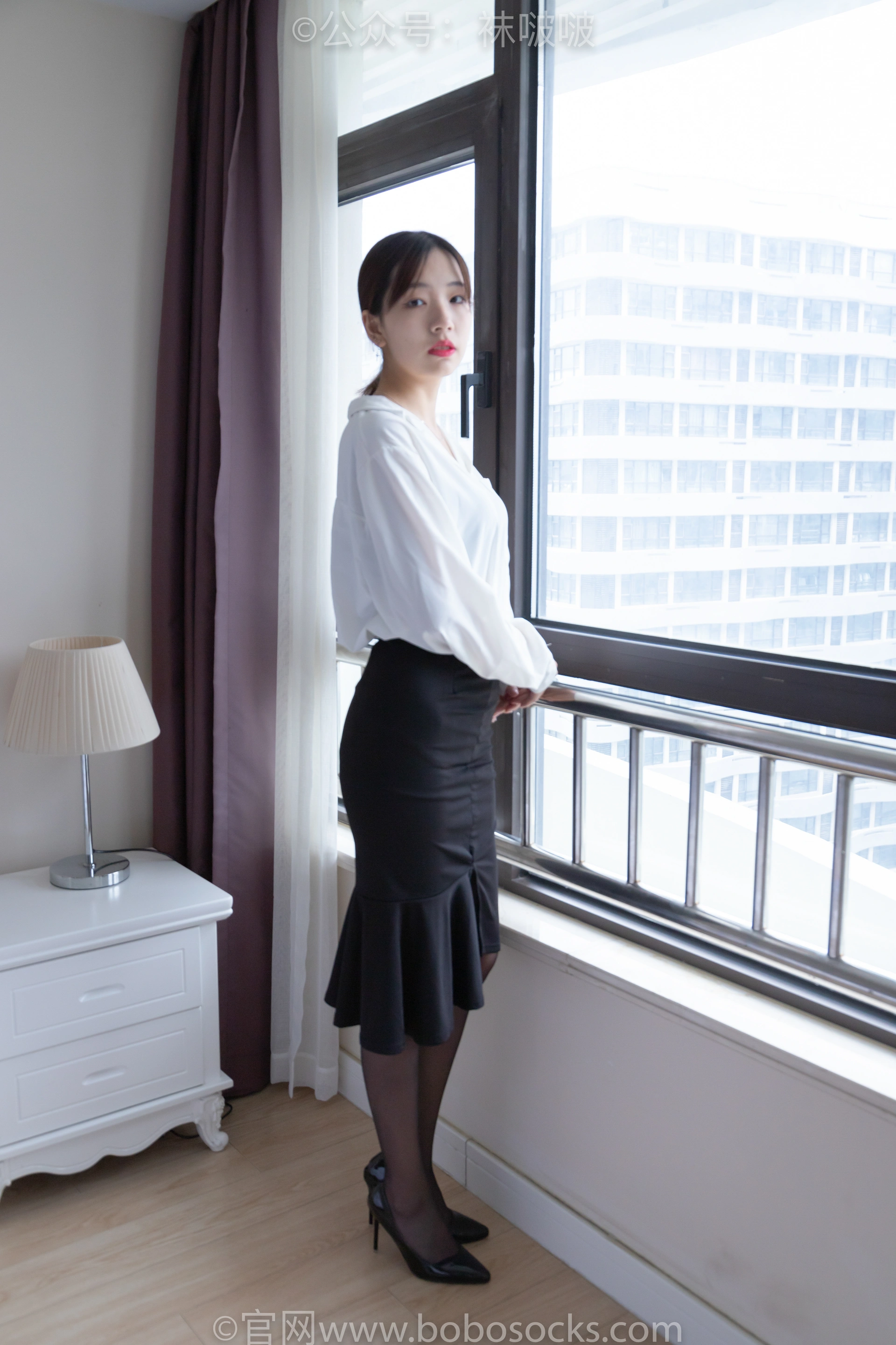 [BoBoSocks袜啵啵]NO.017 小甜豆-OL制服、高跟鞋、黑丝 1
